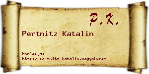 Pertnitz Katalin névjegykártya