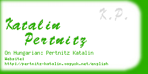 katalin pertnitz business card